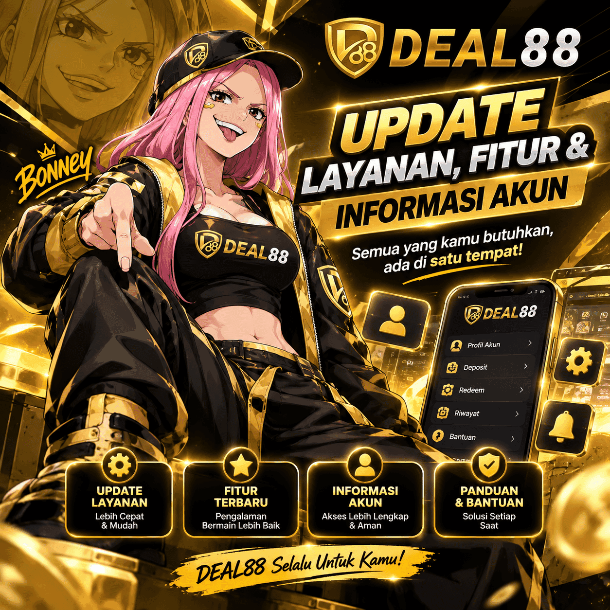 DEAL88 fitur lengkap untuk member